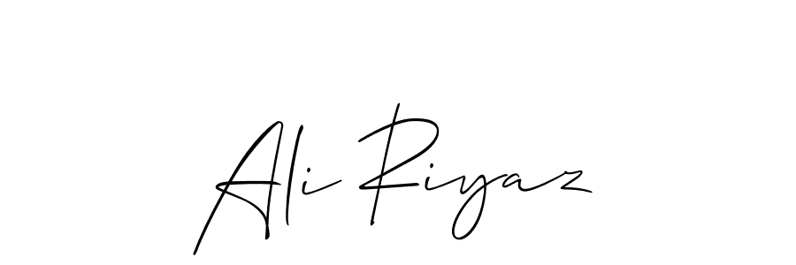 Use a signature maker to create a handwritten signature online. With this signature software, you can design (Allison_Script) your own signature for name Ali Riyaz. Ali Riyaz signature style 2 images and pictures png