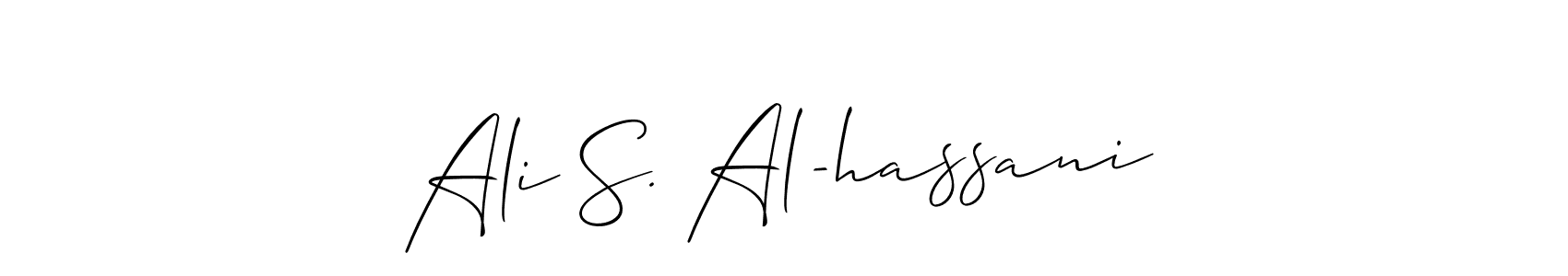 Design your own signature with our free online signature maker. With this signature software, you can create a handwritten (Allison_Script) signature for name Ali S. Al-hassani. Ali S. Al-hassani signature style 2 images and pictures png