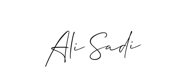 How to make Ali Sadi name signature. Use Allison_Script style for creating short signs online. This is the latest handwritten sign. Ali Sadi signature style 2 images and pictures png