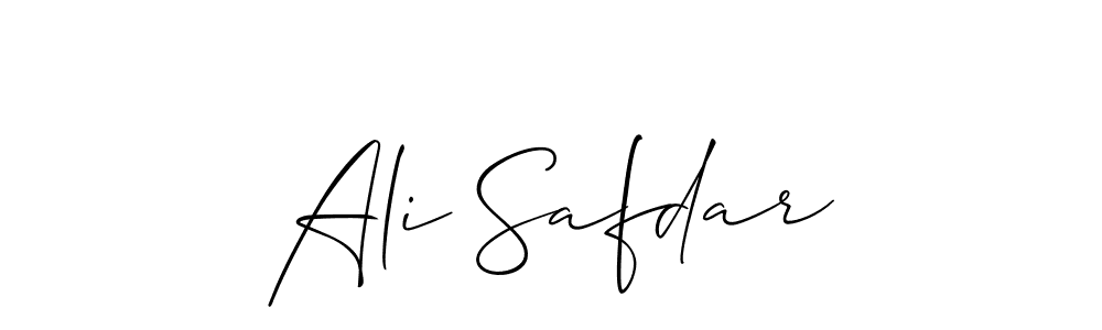 Make a beautiful signature design for name Ali Safdar. With this signature (Allison_Script) style, you can create a handwritten signature for free. Ali Safdar signature style 2 images and pictures png
