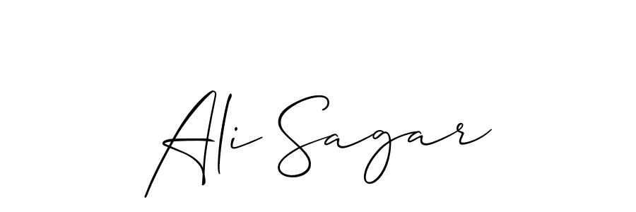 How to make Ali Sagar name signature. Use Allison_Script style for creating short signs online. This is the latest handwritten sign. Ali Sagar signature style 2 images and pictures png