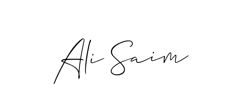 The best way (Allison_Script) to make a short signature is to pick only two or three words in your name. The name Ali Saim include a total of six letters. For converting this name. Ali Saim signature style 2 images and pictures png