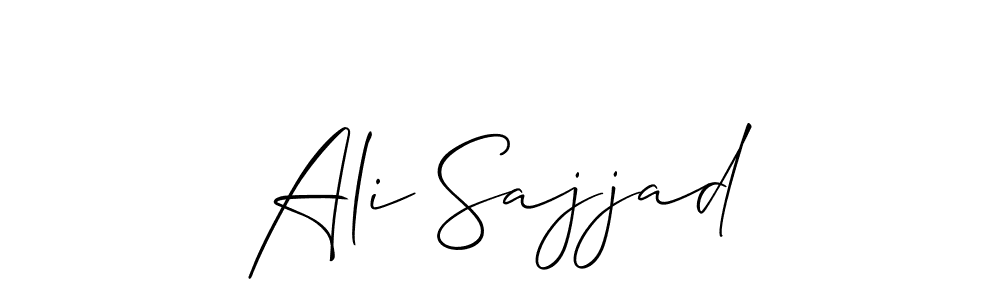 Ali Sajjad stylish signature style. Best Handwritten Sign (Allison_Script) for my name. Handwritten Signature Collection Ideas for my name Ali Sajjad. Ali Sajjad signature style 2 images and pictures png
