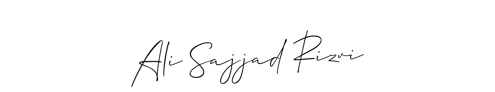 You should practise on your own different ways (Allison_Script) to write your name (Ali Sajjad Rizvi) in signature. don't let someone else do it for you. Ali Sajjad Rizvi signature style 2 images and pictures png