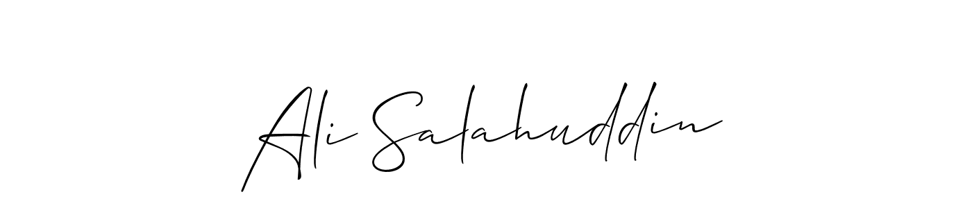 Design your own signature with our free online signature maker. With this signature software, you can create a handwritten (Allison_Script) signature for name Ali Salahuddin. Ali Salahuddin signature style 2 images and pictures png