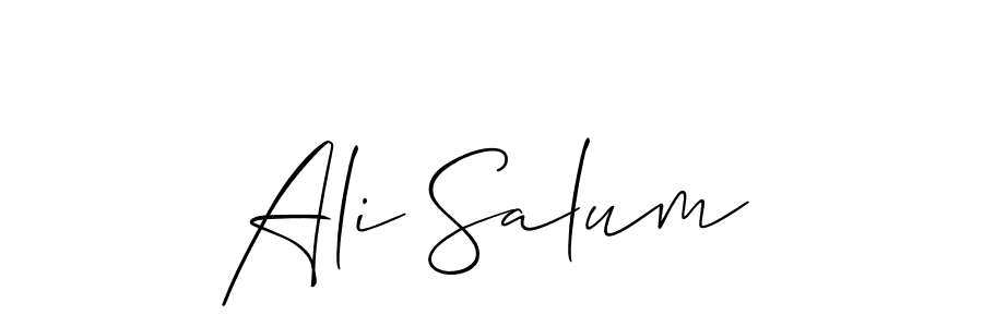 Also we have Ali Salum name is the best signature style. Create professional handwritten signature collection using Allison_Script autograph style. Ali Salum signature style 2 images and pictures png