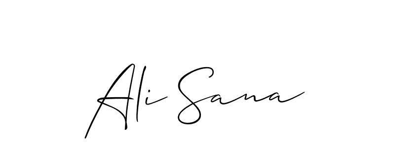 The best way (Allison_Script) to make a short signature is to pick only two or three words in your name. The name Ali Sana include a total of six letters. For converting this name. Ali Sana signature style 2 images and pictures png