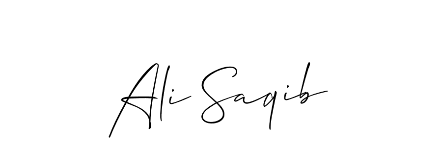 Allison_Script is a professional signature style that is perfect for those who want to add a touch of class to their signature. It is also a great choice for those who want to make their signature more unique. Get Ali Saqib name to fancy signature for free. Ali Saqib signature style 2 images and pictures png