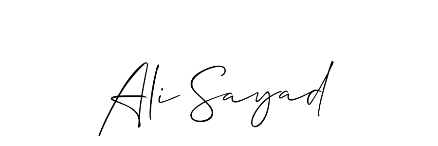 How to make Ali Sayad name signature. Use Allison_Script style for creating short signs online. This is the latest handwritten sign. Ali Sayad signature style 2 images and pictures png