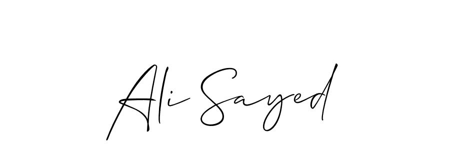 Make a beautiful signature design for name Ali Sayed. With this signature (Allison_Script) style, you can create a handwritten signature for free. Ali Sayed signature style 2 images and pictures png