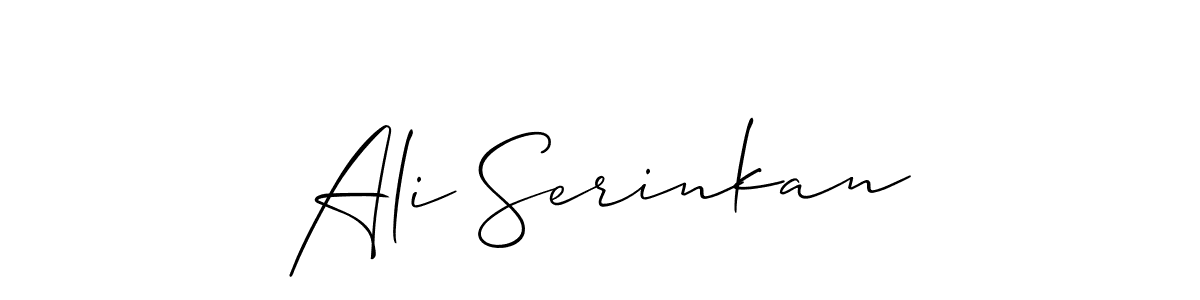 The best way (Allison_Script) to make a short signature is to pick only two or three words in your name. The name Ali Serinkan include a total of six letters. For converting this name. Ali Serinkan signature style 2 images and pictures png