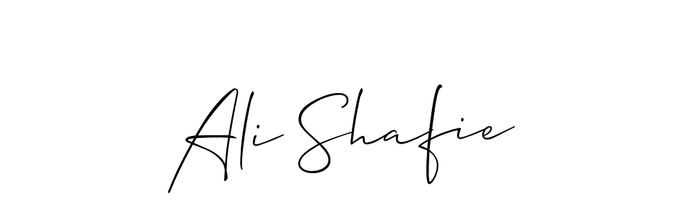 You should practise on your own different ways (Allison_Script) to write your name (Ali Shafie) in signature. don't let someone else do it for you. Ali Shafie signature style 2 images and pictures png