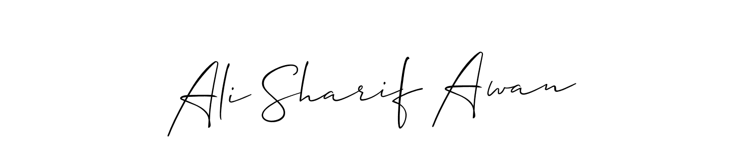 How to make Ali Sharif Awan signature? Allison_Script is a professional autograph style. Create handwritten signature for Ali Sharif Awan name. Ali Sharif Awan signature style 2 images and pictures png