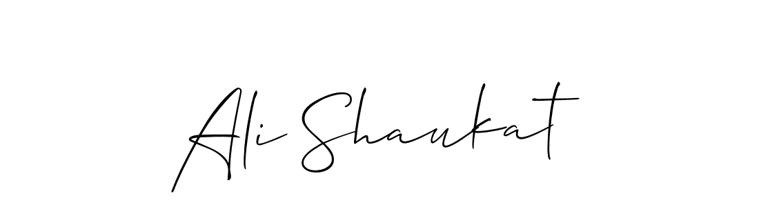 It looks lik you need a new signature style for name Ali Shaukat. Design unique handwritten (Allison_Script) signature with our free signature maker in just a few clicks. Ali Shaukat signature style 2 images and pictures png