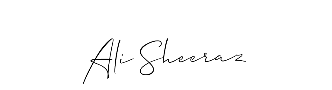 Make a beautiful signature design for name Ali Sheeraz. With this signature (Allison_Script) style, you can create a handwritten signature for free. Ali Sheeraz signature style 2 images and pictures png