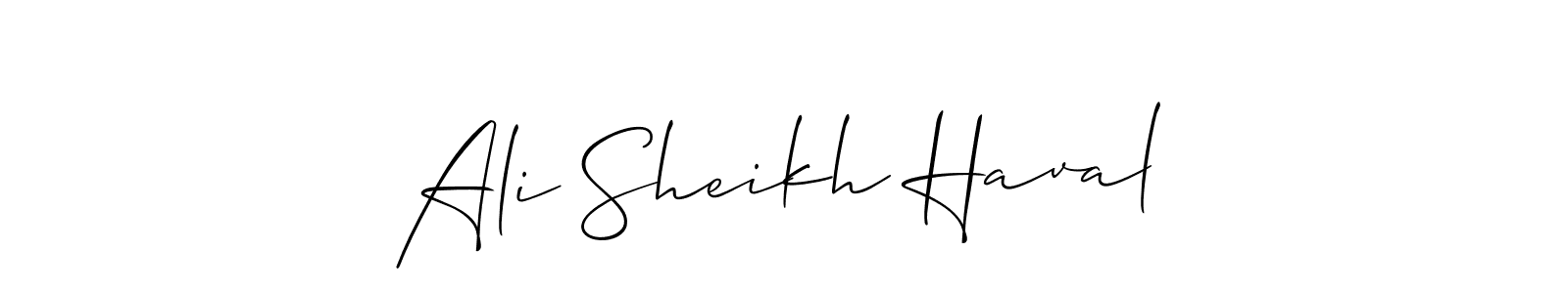 Make a beautiful signature design for name Ali Sheikh Haval. With this signature (Allison_Script) style, you can create a handwritten signature for free. Ali Sheikh Haval signature style 2 images and pictures png