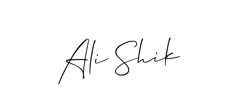Also You can easily find your signature by using the search form. We will create Ali Shik name handwritten signature images for you free of cost using Allison_Script sign style. Ali Shik signature style 2 images and pictures png
