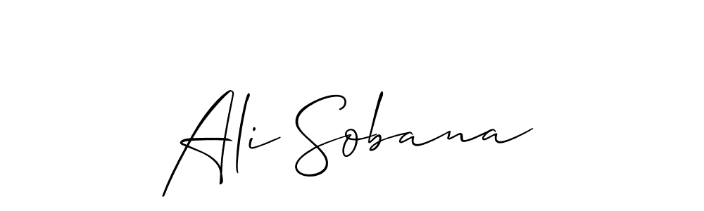 You can use this online signature creator to create a handwritten signature for the name Ali Sobana. This is the best online autograph maker. Ali Sobana signature style 2 images and pictures png