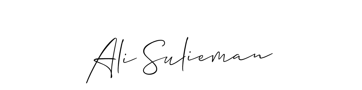 Ali Sulieman stylish signature style. Best Handwritten Sign (Allison_Script) for my name. Handwritten Signature Collection Ideas for my name Ali Sulieman. Ali Sulieman signature style 2 images and pictures png