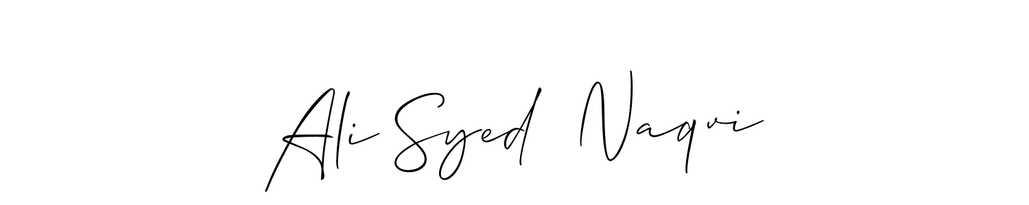 It looks lik you need a new signature style for name Ali Syed  Naqvi. Design unique handwritten (Allison_Script) signature with our free signature maker in just a few clicks. Ali Syed  Naqvi signature style 2 images and pictures png