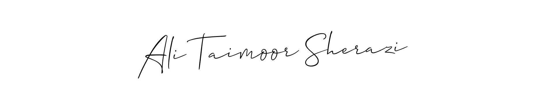 The best way (Allison_Script) to make a short signature is to pick only two or three words in your name. The name Ali Taimoor Sherazi include a total of six letters. For converting this name. Ali Taimoor Sherazi signature style 2 images and pictures png