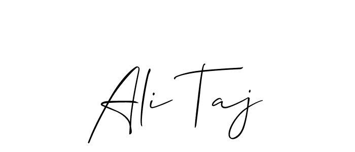 How to make Ali Taj signature? Allison_Script is a professional autograph style. Create handwritten signature for Ali Taj name. Ali Taj signature style 2 images and pictures png