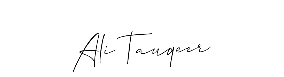 Use a signature maker to create a handwritten signature online. With this signature software, you can design (Allison_Script) your own signature for name Ali Tauqeer. Ali Tauqeer signature style 2 images and pictures png