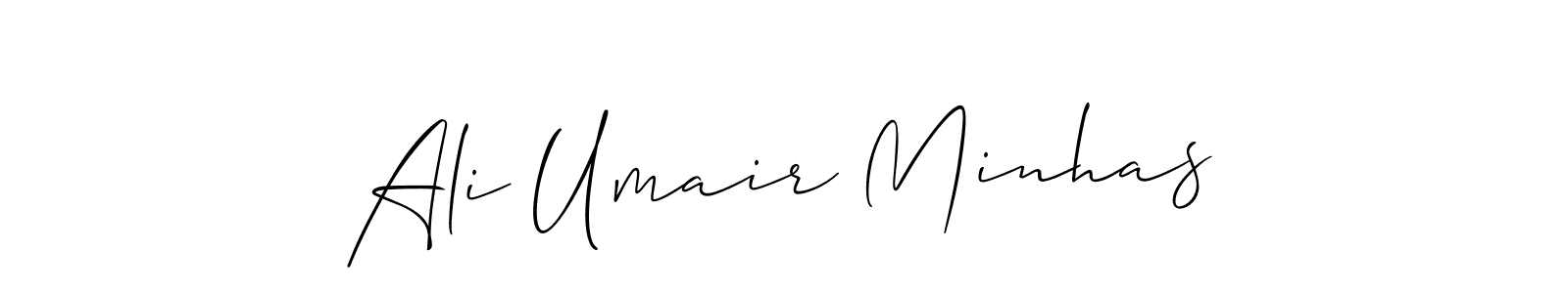 Design your own signature with our free online signature maker. With this signature software, you can create a handwritten (Allison_Script) signature for name Ali Umair Minhas. Ali Umair Minhas signature style 2 images and pictures png