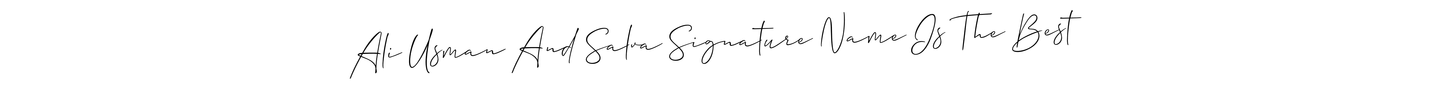 You can use this online signature creator to create a handwritten signature for the name Ali Usman And Salva Signature Name Is The Best. This is the best online autograph maker. Ali Usman And Salva Signature Name Is The Best signature style 2 images and pictures png