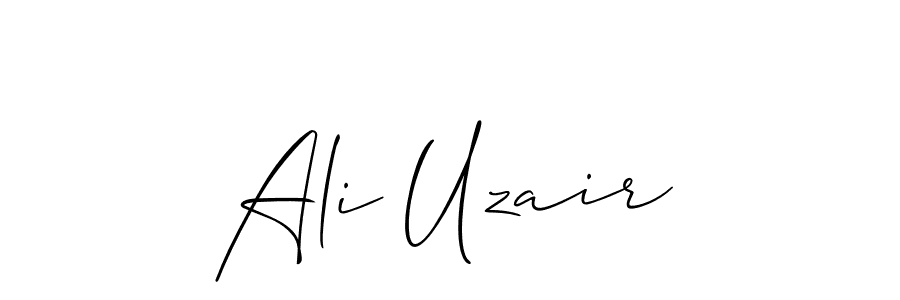 if you are searching for the best signature style for your name Ali Uzair. so please give up your signature search. here we have designed multiple signature styles  using Allison_Script. Ali Uzair signature style 2 images and pictures png