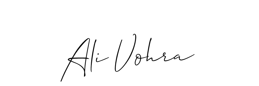 How to make Ali Vohra signature? Allison_Script is a professional autograph style. Create handwritten signature for Ali Vohra name. Ali Vohra signature style 2 images and pictures png