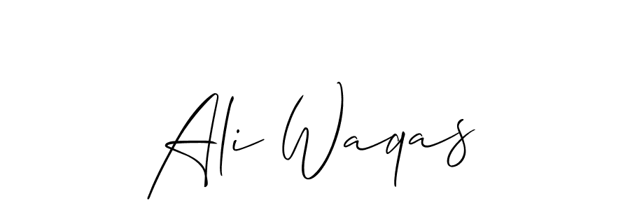Design your own signature with our free online signature maker. With this signature software, you can create a handwritten (Allison_Script) signature for name Ali Waqas. Ali Waqas signature style 2 images and pictures png