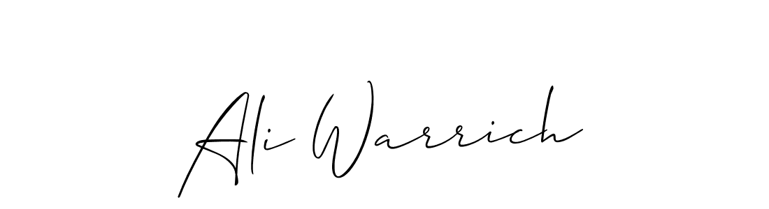 Allison_Script is a professional signature style that is perfect for those who want to add a touch of class to their signature. It is also a great choice for those who want to make their signature more unique. Get Ali Warrich name to fancy signature for free. Ali Warrich signature style 2 images and pictures png