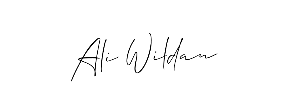 Create a beautiful signature design for name Ali Wildan. With this signature (Allison_Script) fonts, you can make a handwritten signature for free. Ali Wildan signature style 2 images and pictures png