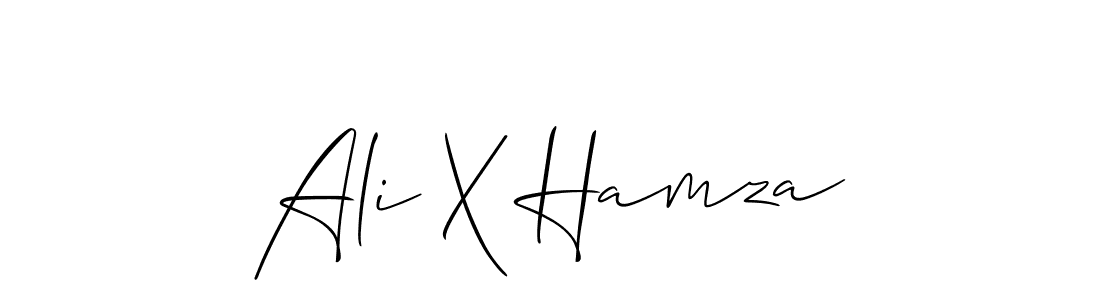 Also we have Ali X Hamza name is the best signature style. Create professional handwritten signature collection using Allison_Script autograph style. Ali X Hamza signature style 2 images and pictures png