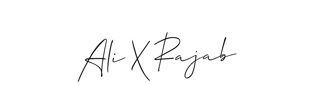 Also we have Ali X Rajab name is the best signature style. Create professional handwritten signature collection using Allison_Script autograph style. Ali X Rajab signature style 2 images and pictures png