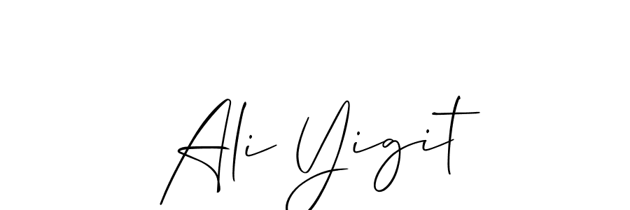 How to make Ali Yigit name signature. Use Allison_Script style for creating short signs online. This is the latest handwritten sign. Ali Yigit signature style 2 images and pictures png