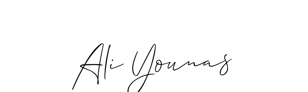 Allison_Script is a professional signature style that is perfect for those who want to add a touch of class to their signature. It is also a great choice for those who want to make their signature more unique. Get Ali Younas name to fancy signature for free. Ali Younas signature style 2 images and pictures png