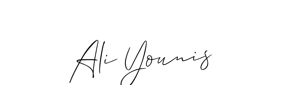 Make a beautiful signature design for name Ali Younis. With this signature (Allison_Script) style, you can create a handwritten signature for free. Ali Younis signature style 2 images and pictures png