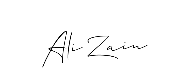 Design your own signature with our free online signature maker. With this signature software, you can create a handwritten (Allison_Script) signature for name Ali Zain. Ali Zain signature style 2 images and pictures png