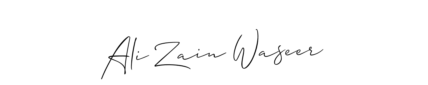 This is the best signature style for the Ali Zain Waseer name. Also you like these signature font (Allison_Script). Mix name signature. Ali Zain Waseer signature style 2 images and pictures png