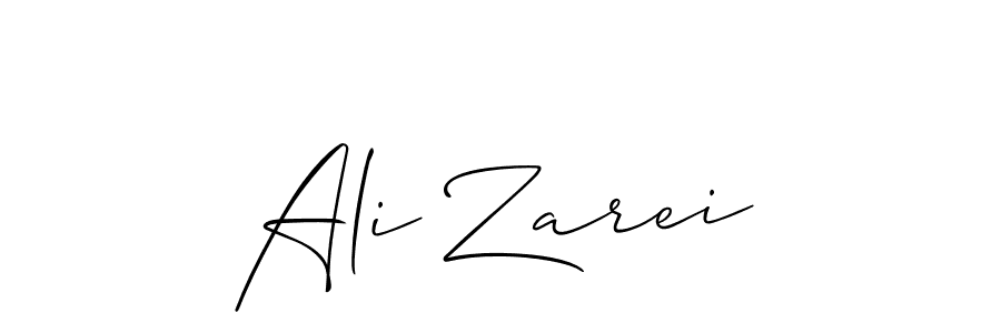 How to make Ali Zarei name signature. Use Allison_Script style for creating short signs online. This is the latest handwritten sign. Ali Zarei signature style 2 images and pictures png