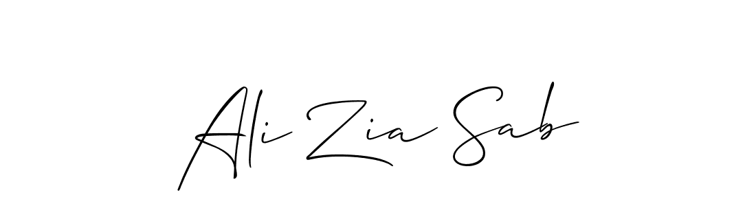 The best way (Allison_Script) to make a short signature is to pick only two or three words in your name. The name Ali Zia Sab include a total of six letters. For converting this name. Ali Zia Sab signature style 2 images and pictures png