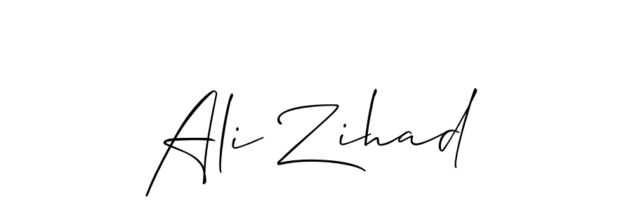 Also we have Ali Zihad name is the best signature style. Create professional handwritten signature collection using Allison_Script autograph style. Ali Zihad signature style 2 images and pictures png