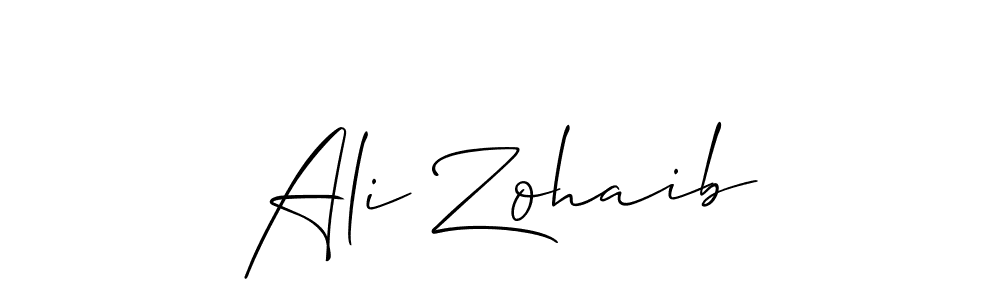 Allison_Script is a professional signature style that is perfect for those who want to add a touch of class to their signature. It is also a great choice for those who want to make their signature more unique. Get Ali Zohaib name to fancy signature for free. Ali Zohaib signature style 2 images and pictures png