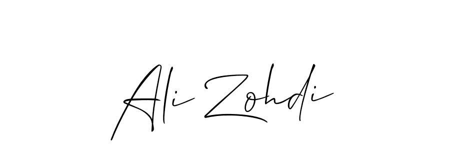 Ali Zohdi stylish signature style. Best Handwritten Sign (Allison_Script) for my name. Handwritten Signature Collection Ideas for my name Ali Zohdi. Ali Zohdi signature style 2 images and pictures png