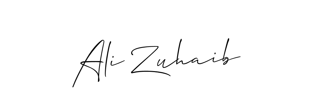 Also we have Ali Zuhaib name is the best signature style. Create professional handwritten signature collection using Allison_Script autograph style. Ali Zuhaib signature style 2 images and pictures png