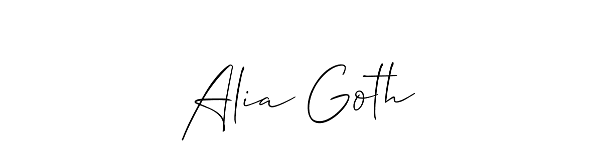 Make a beautiful signature design for name Alia Goth☆. With this signature (Allison_Script) style, you can create a handwritten signature for free. Alia Goth☆ signature style 2 images and pictures png