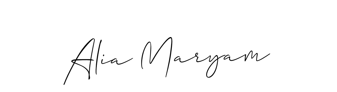 Alia Maryam stylish signature style. Best Handwritten Sign (Allison_Script) for my name. Handwritten Signature Collection Ideas for my name Alia Maryam. Alia Maryam signature style 2 images and pictures png