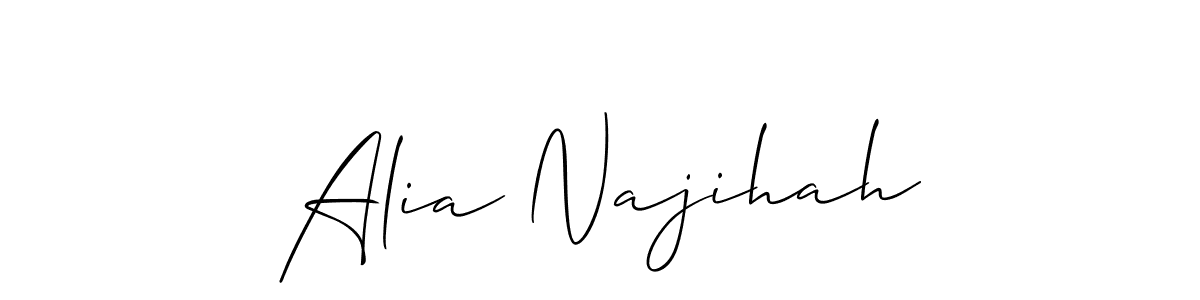 This is the best signature style for the Alia Najihah name. Also you like these signature font (Allison_Script). Mix name signature. Alia Najihah signature style 2 images and pictures png